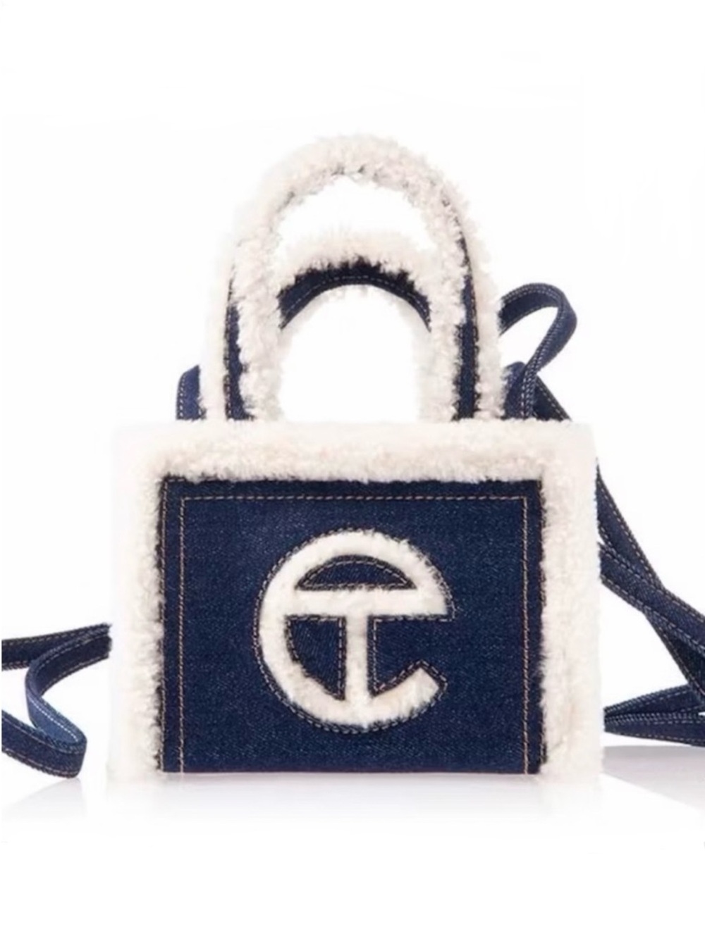 RARE denim telfar x ugg purse